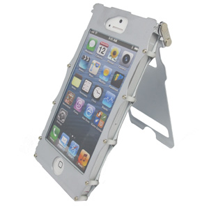 iPhone 5 Armoured Steel Protective Case - Silver