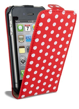 iPhone 5 Red Leather Bubble Case