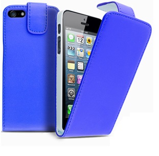 iPhone 5 Δερμάτινη Θήκη Μπλέ