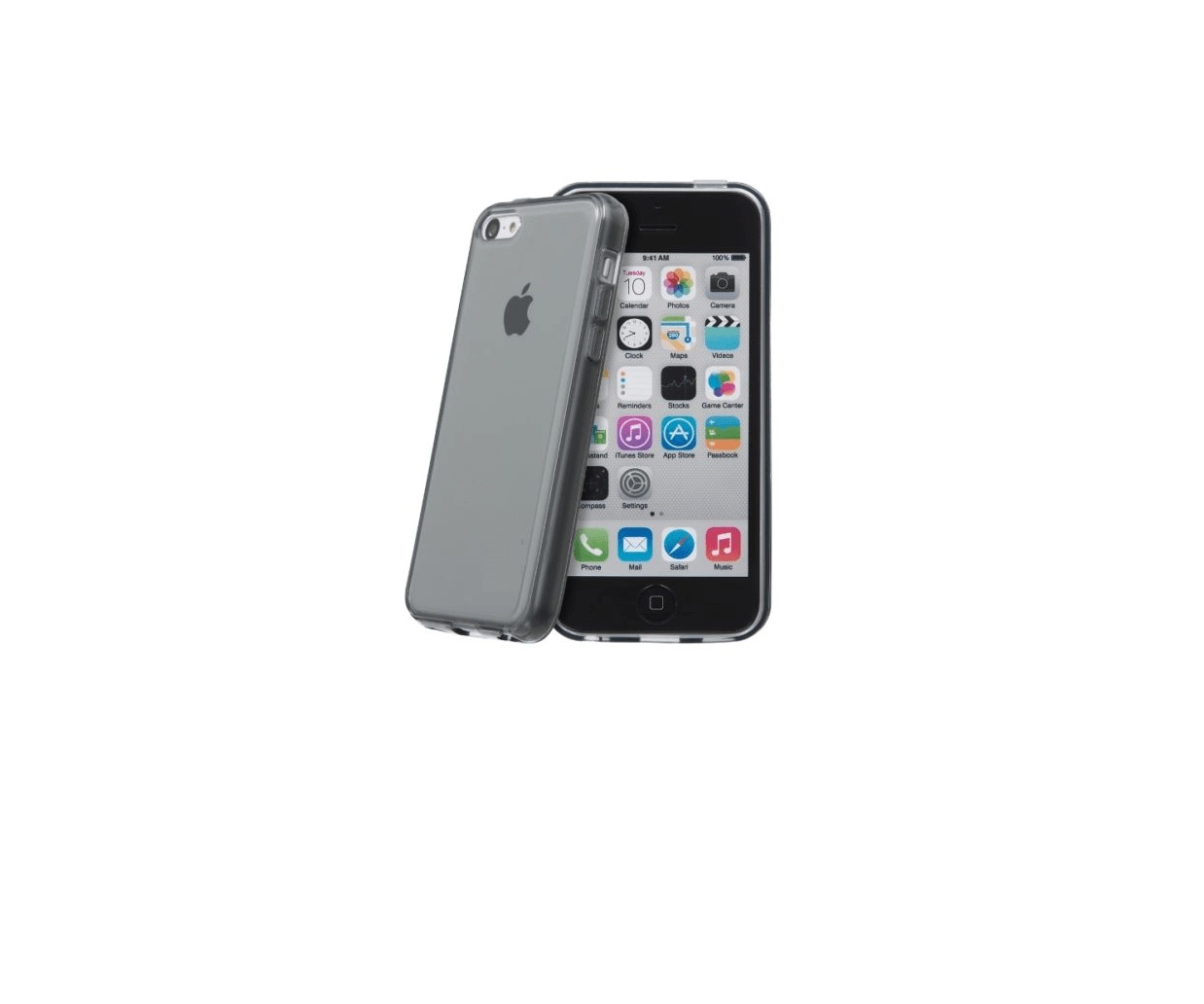 iPhone 5C Clear TPU Gel Case (I5CGTCCB) (Black) (OEM)