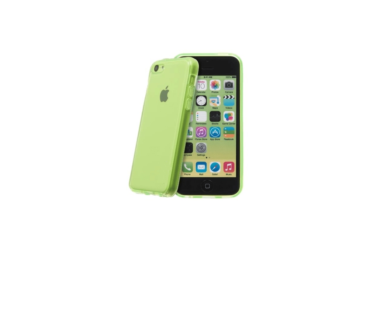 iPhone 5C Clear TPU Gel Case (I5CGTCCG) (Green) (OEM)