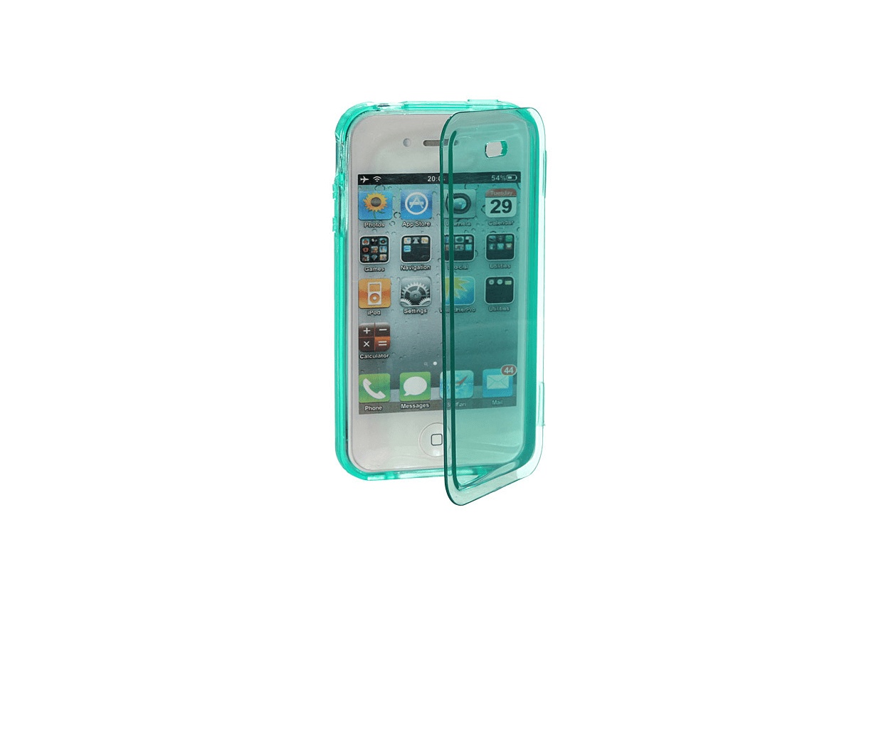 iPhone 5C Turquoise Gel TPU Case with Front Cover (OEM)