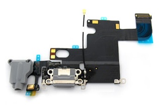iPhone 6 Charging System Connector with Flex Cable & Earphone Flex Socket (Dark Gray) (Repair Parts)