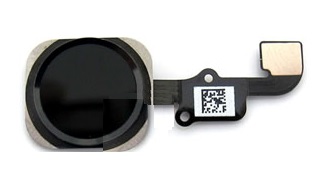 Black iPhone 6 Plus Home Button with Ring & Flex Cable Assembly (Bulk) (Repair Parts)