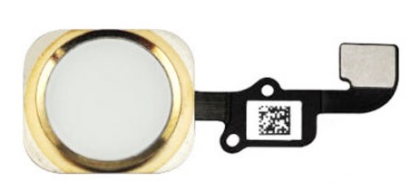 Gold iPhone 6S Plus Home Button with Ring & Flex Cable Assembly (Bulk) (Repair Parts)