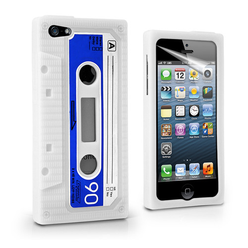 iPhone5 θήκη σιλικόνης Κασέτα Ασπρη OEM
