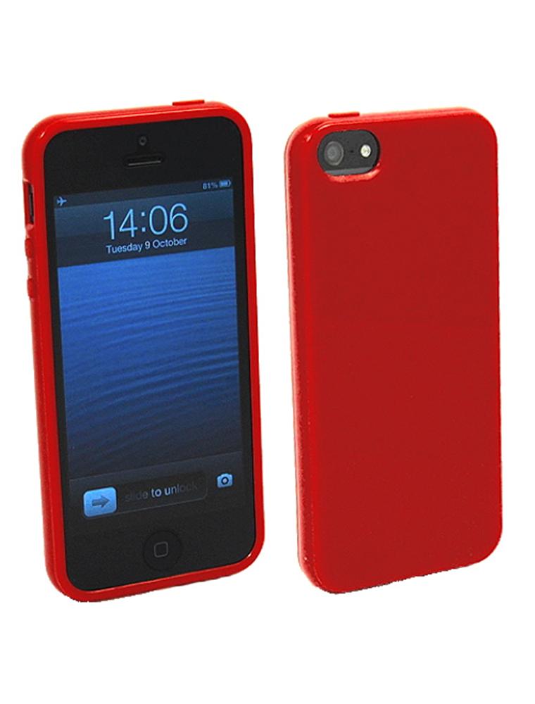 iPhone 5 TPU Smooth Finish Case - Red