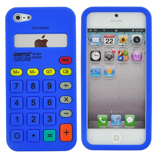 iPhone5 θήκη σιλικόνης Κομπιουτεράκι Μπλέ OEM