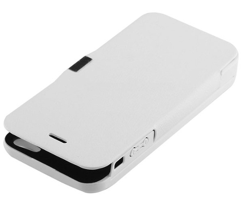 Μπαταρία Ενσωματωμένη σε Θήκη Flip Apple iPhone 5/5S Λευκό 2400mAh