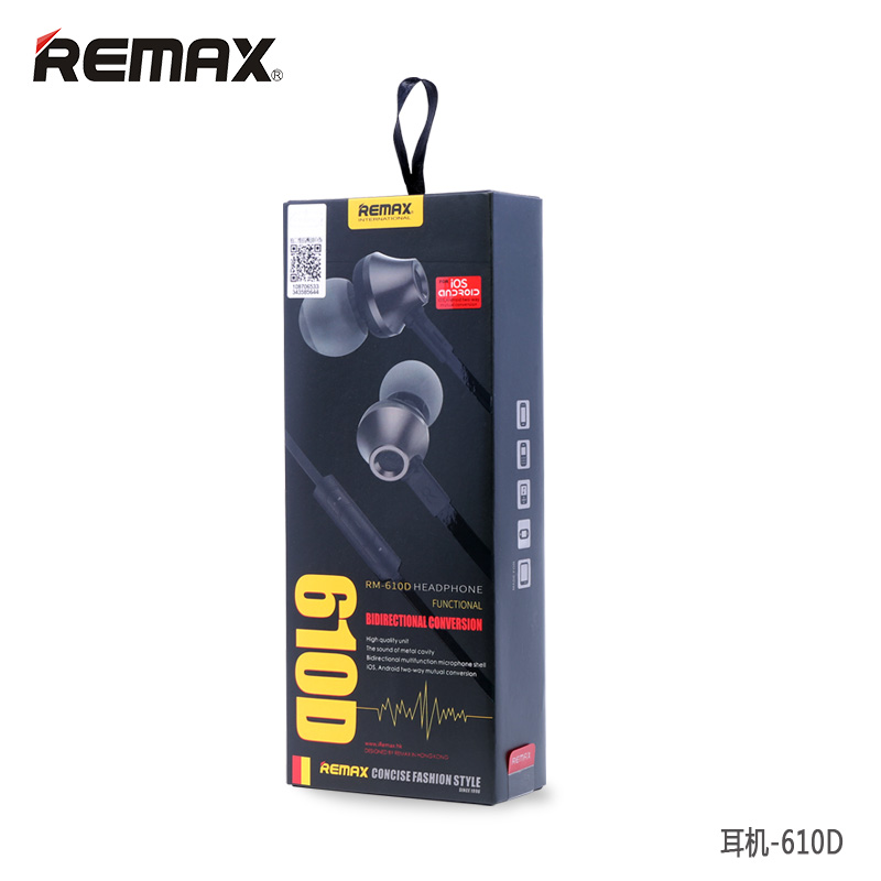 Remax 610D Ακουστικά Handsfree με Μικρόφωνο για Android & IOS Χρυσό (RM4-015-GLD)