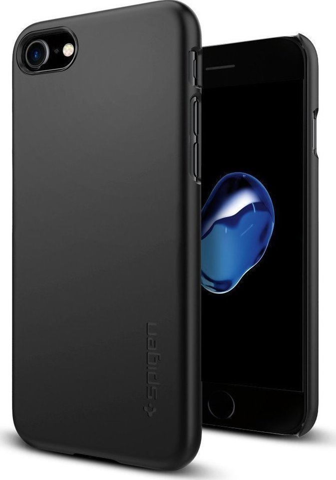 Spigen Thin Fit Case for Apple iPhone SE (2020/2022) / iPhone 8 / iPhone 7 (Black) (ACS00940) (2022/2020)