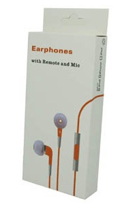 Orange Handsfree Earbuds with Mic & Volume Control for iPhone 3GS, 4 & 4S (MB770FE/BO) (OEM)