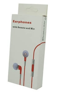 Red Handsfree Earbuds with Mic & Volume Control for iPhone 3GS, 4 & 4S (MB770FE/BR) (OEM)