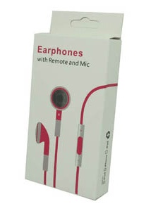 Pink Handsfree Stereo Earbuds with Mic & Volume Control for iPhone 3GS, 4 & 4S (OEM)