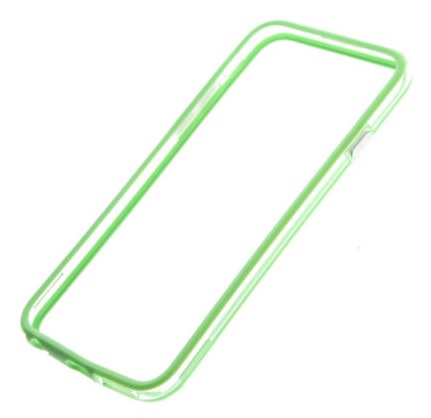 Stylish Protective Bumper Frame Case for iPhone 6 - Green / Clear (4.7-inch) (OEM)