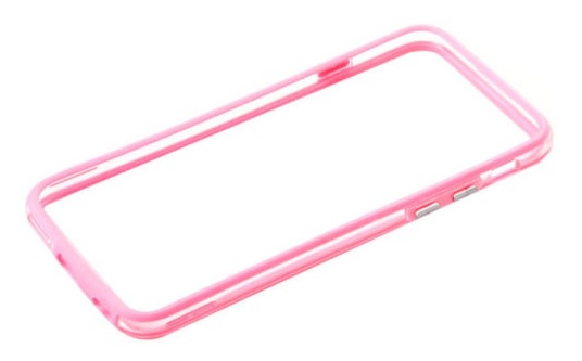 Stylish Protective Bumper Frame Case for iPhone 6 / 6S - Pink / Clear (4.7-inch) (OEM)