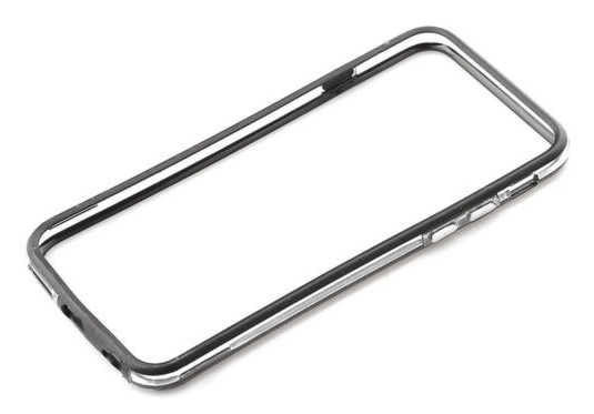 Stylish Protective Bumper Frame Case for iPhone 6 - Black / Clear (4.7-inch) (OEM)