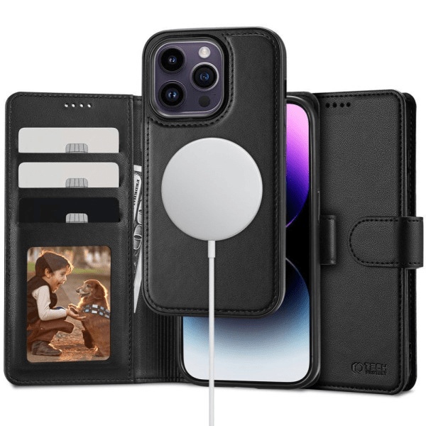 Tech-Protect Wallet Black (iPhone 15 Pro)
