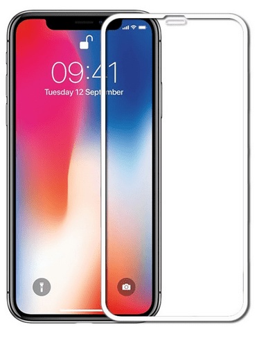 iPhone XR Tempered Glass 5D Full Glue Screen Protector (White) (OEM)