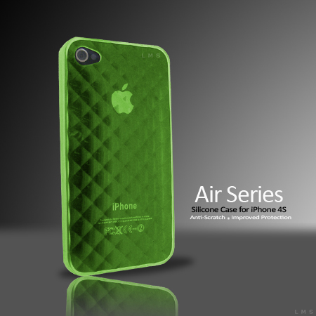 Θήκη σιλικόνης TPU Gel Air Series για iPhone 4G/4S Πράσινο