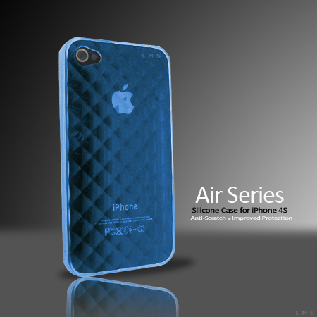 Θήκη σιλικόνης TPU Gel Air Series για iPhone 4G/4S Γαλάζιο