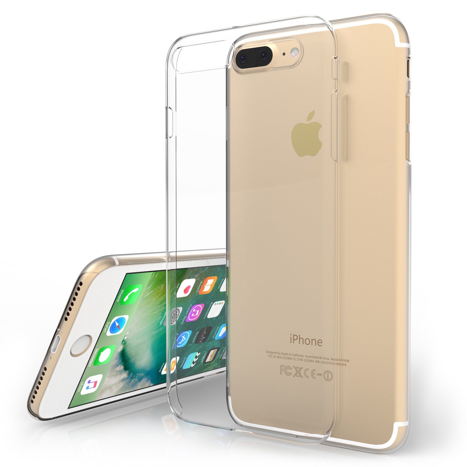 Silcone Gel TPU Case For Apple iPhone 7 Plus / 8 Plus Case Transparent (OEM)