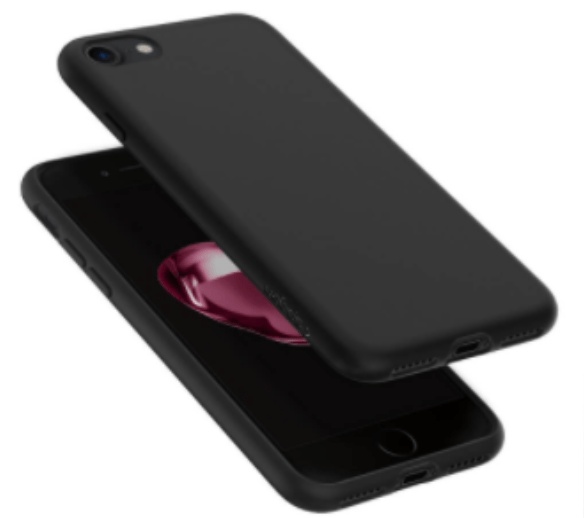 Tpu Case Spigen® Liquid Crystal™ 042CS21247 iPhone SE (2020) / 8 / 7 Case – Matte Black
