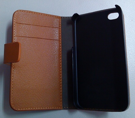 Καφέ Πλαϊνή Δερμάτινη Θήκη Flip για iPhone 4S 4G OEM