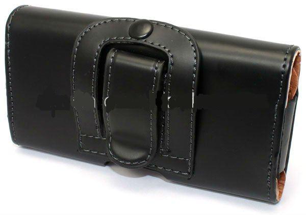 Universal Black Leather Small Belt Case with Clip (Universal)
