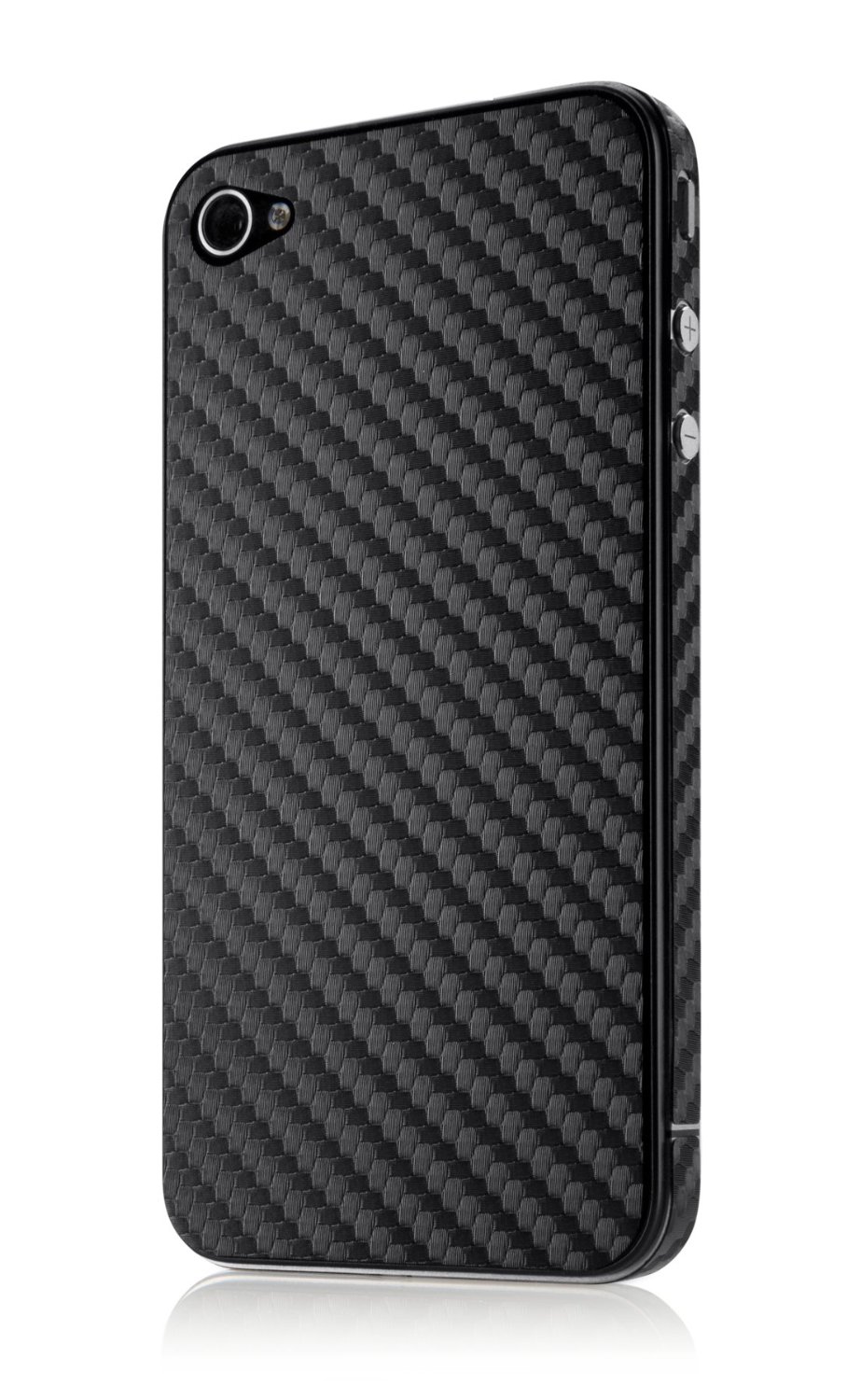 Πλήρες ολόσωμo Carbon Fibre Sticker Skin για iPhone 4S Belkin Finish 026 Μαύρο
