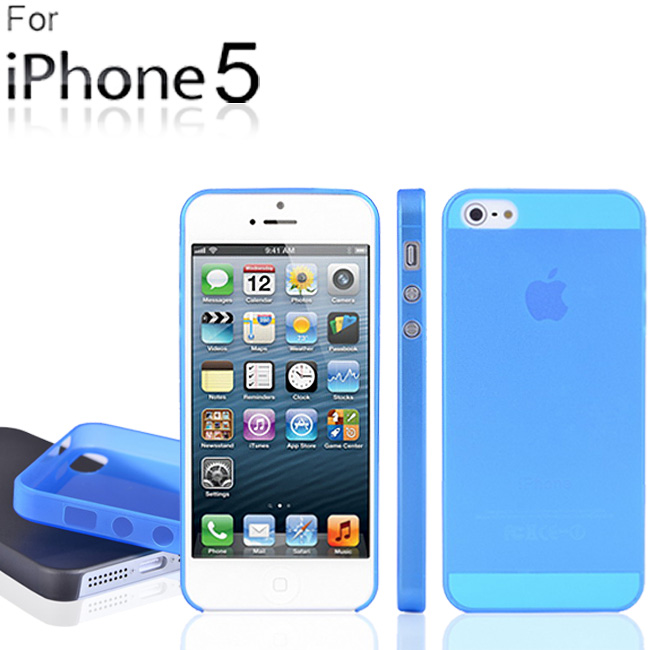Θήκη πίσω κάλυμμα για iPhone 5 Matt 0.3mm SUPER SLIM Μπλέ