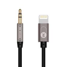 WK Καλώδιο iPhone 7 σε 3.5mm aux Μαύρο WDC-021