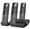 Gigaset COMFORT 520A Trio - 3 ασύρματα τηλέφωνα DECT με αυτόματο τηλεφωνητή - Κομψή σχεδίαση - καλύτερη ποιότητα ήχου με λειτουργία hands-free - προστασία κλήσεων - βιβλίο διευθύνσεων με 200 επαφές, μαύρο χρωμα Gigaset COMFORT 520A Trio - 3 ασύρματα τηλέφωνα DECT με αυτόματο τηλεφωνητή - Κομψή σχεδίαση - καλύτερη ποιότητα ήχου με λειτουργία hands-free - προστασία κλήσεων - βιβλίο διευθύνσεων με 200 επαφές, μαύρο χρωμα