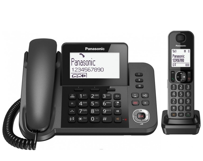 Panasonic KX-TGF320 Cordless and Corded Office Phone Black