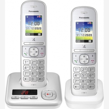 Panasonic KX-TGH722GG pearlsilver Duo Wireless Tel. 2 pcs. Interior, Color light screen, open syn.