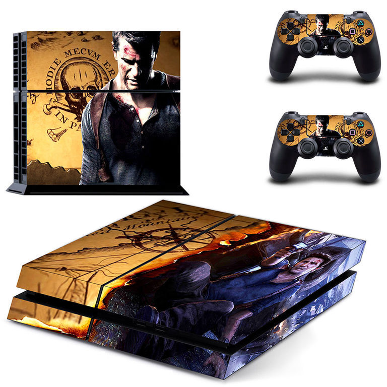 Uncharted 4 for PS3 Fat for PS3 Skin Stickers for Console 2 Pads