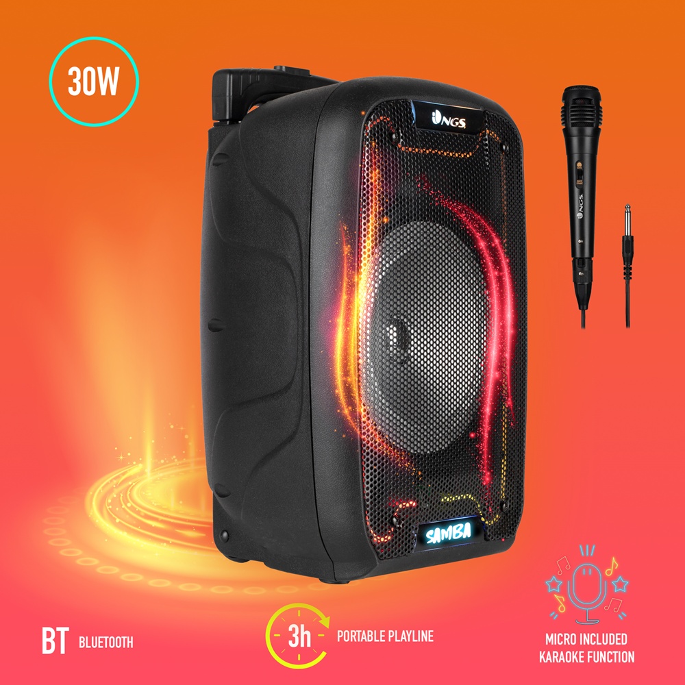 ΗΧΕΙΟ BT ΦΟΡΗΤΟ NGS WILD SAMBA 30W