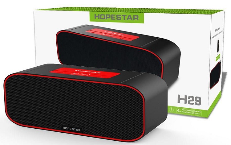 Hopestar H29 IPX5 Waterproof Bluetooth Speaker - Black & Red