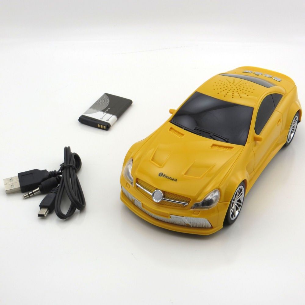 Mercedes-Benz Portable Bluetooth Speaker with FM Radio (Yellow) (HY-BT107) (OEM)