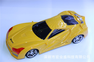 Futuristic Yellow Portable Bluetooth Speaker with FM Radio (HY-BT307) (OEM)