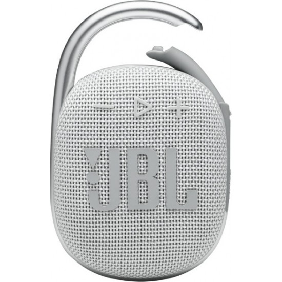 JBL Clip 4 Portable Bluetooth Speaker (IP67, Waterproof) (WHITE)