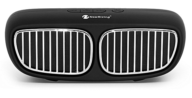 NewRixing NR-2020 Wireless Bluetooth Stereo Speaker Portable Player / FM Radio / USB / TF (Black-Silver)