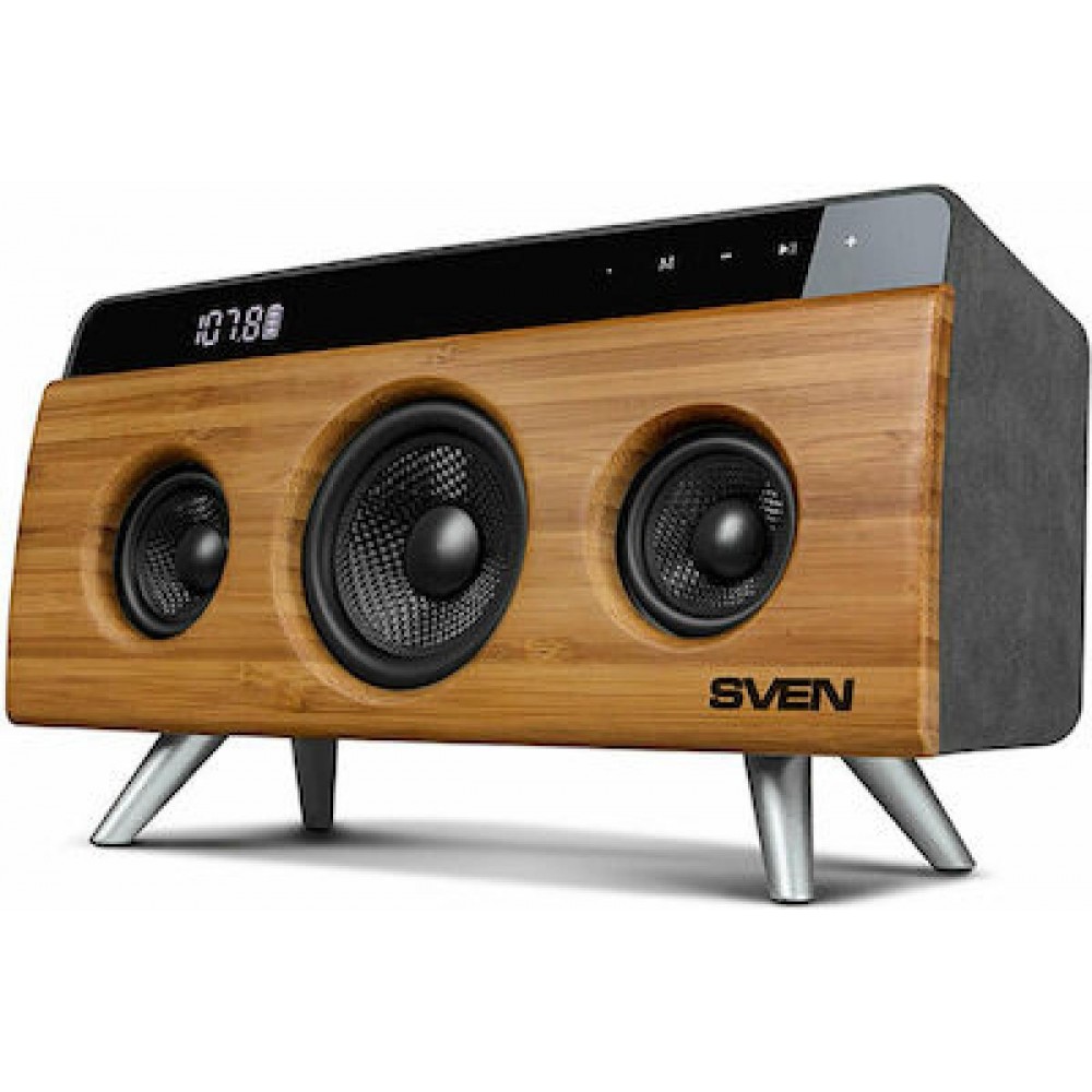 SVEN HA-930 BLUETOOTH SPEAKER 30W WITH RADIO BROWN