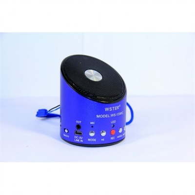 Μπλέ- WS-139RC Mini MP3/Fm radio Speaker with built-in MP3 player and FM radio, support MP3 play from USB/microSD Card - Black - Φορητό ηχείο με δυνατότητα αναπαραγωγής Mp3 μέσω USB ή SD κάρτας και ενσωματωμένο FM δέκτη