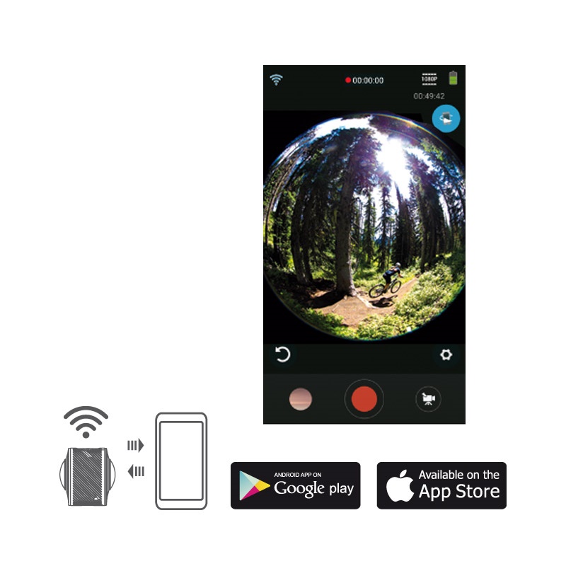 CanGOXTREME DOUBLE 360 PANORAMA WIFI & VR CAM GX20134