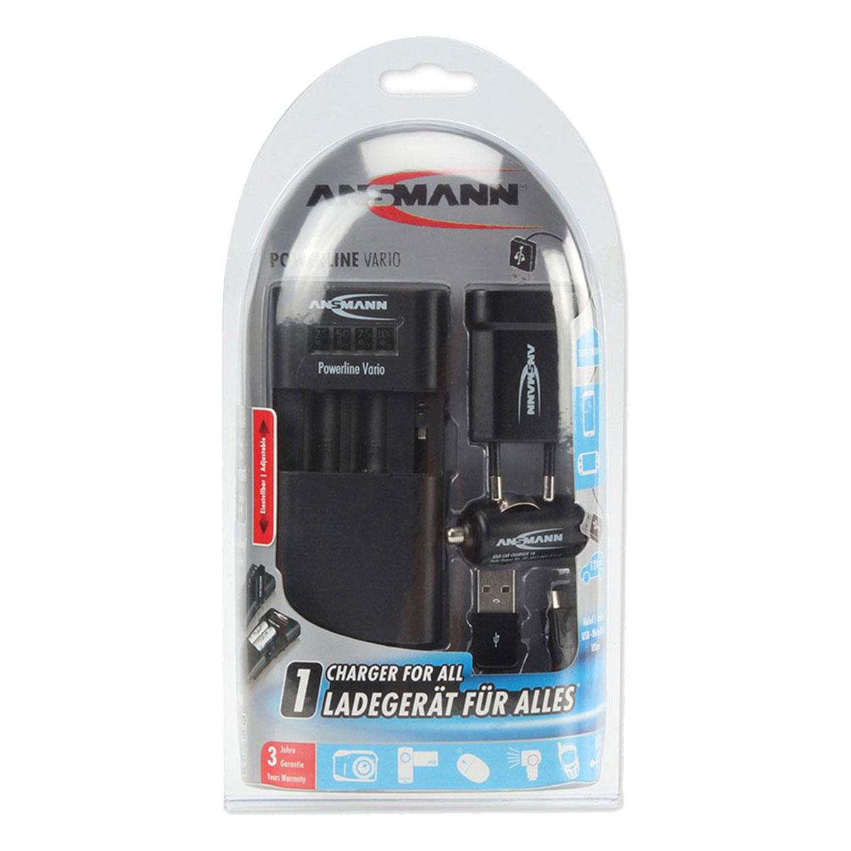 Φορτιστής μπαταρίας Ansmann Powerline Vario Traveler