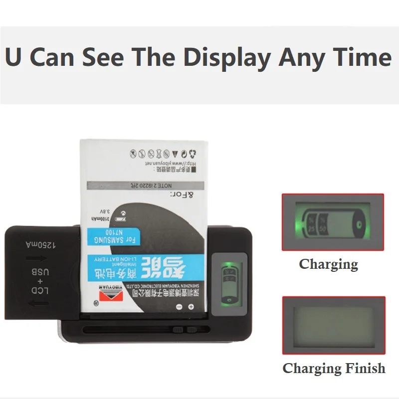 Universal Battery Charger For Cameras LCD-S05