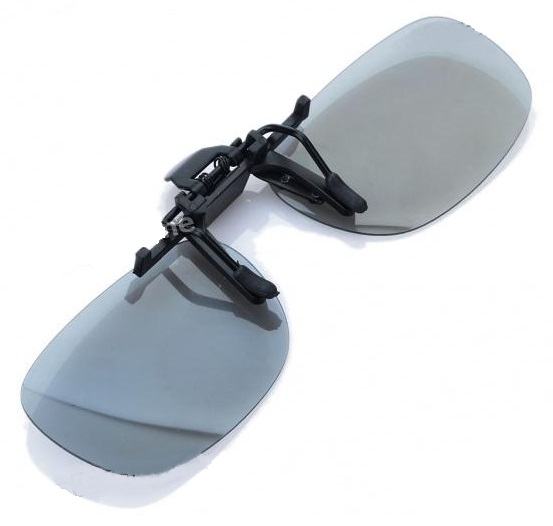 Clip-On Non-Flash Circularly Polarized 3D Glasses Black (OEM) (BULK)