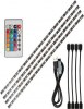 RGB LED TV Strip Light (4 x 50 cm) with Remote Control (SMD5050, USB, 5V) (5V)