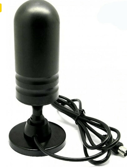 DVB-TW30 Indoor TV Antenna (no power required) in Black Color Coaxial Cable Connection